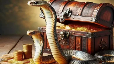 snake on the treasure