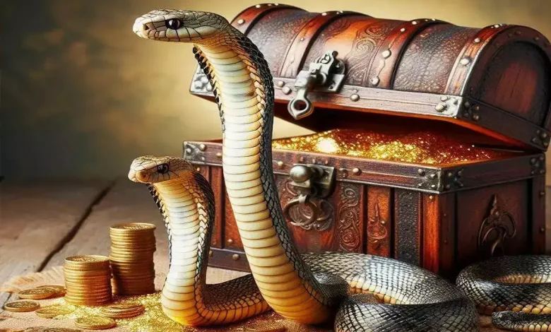 snake on the treasure